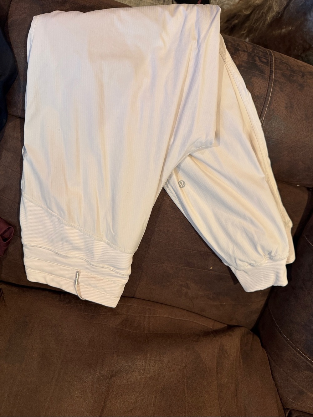 lululemon athletica Cream Drawstring Waist Joggers